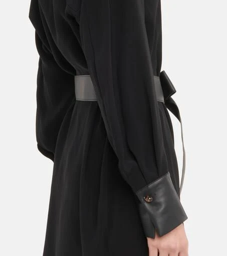 商品Vince|人造皮革边饰迷你连衣裙,价格¥2279,第5张图片详细描述