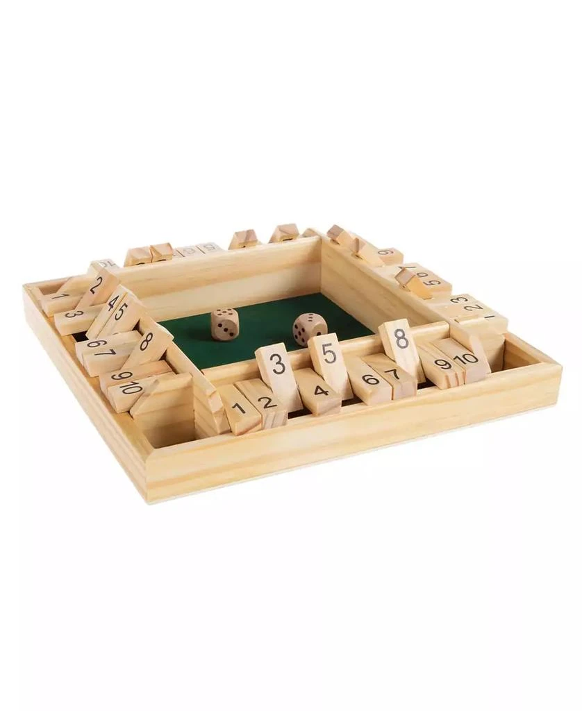 商品Trademark Global|Hey Play Shut The Box Game - Classic 10 Number Wooden Set With Dice Included-Old Fashioned, 4 Player Thinking Strategy Game For Adults And Children,价格¥255,第3张图片详细描述