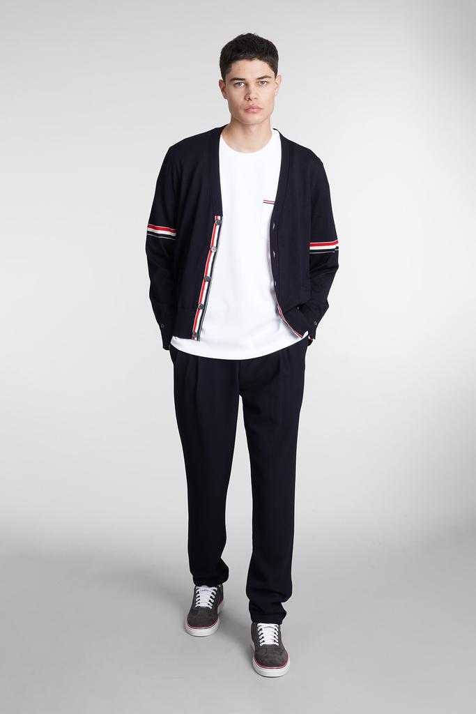 Thom Browne Cardigan In Blue Wool商品第2张图片规格展示