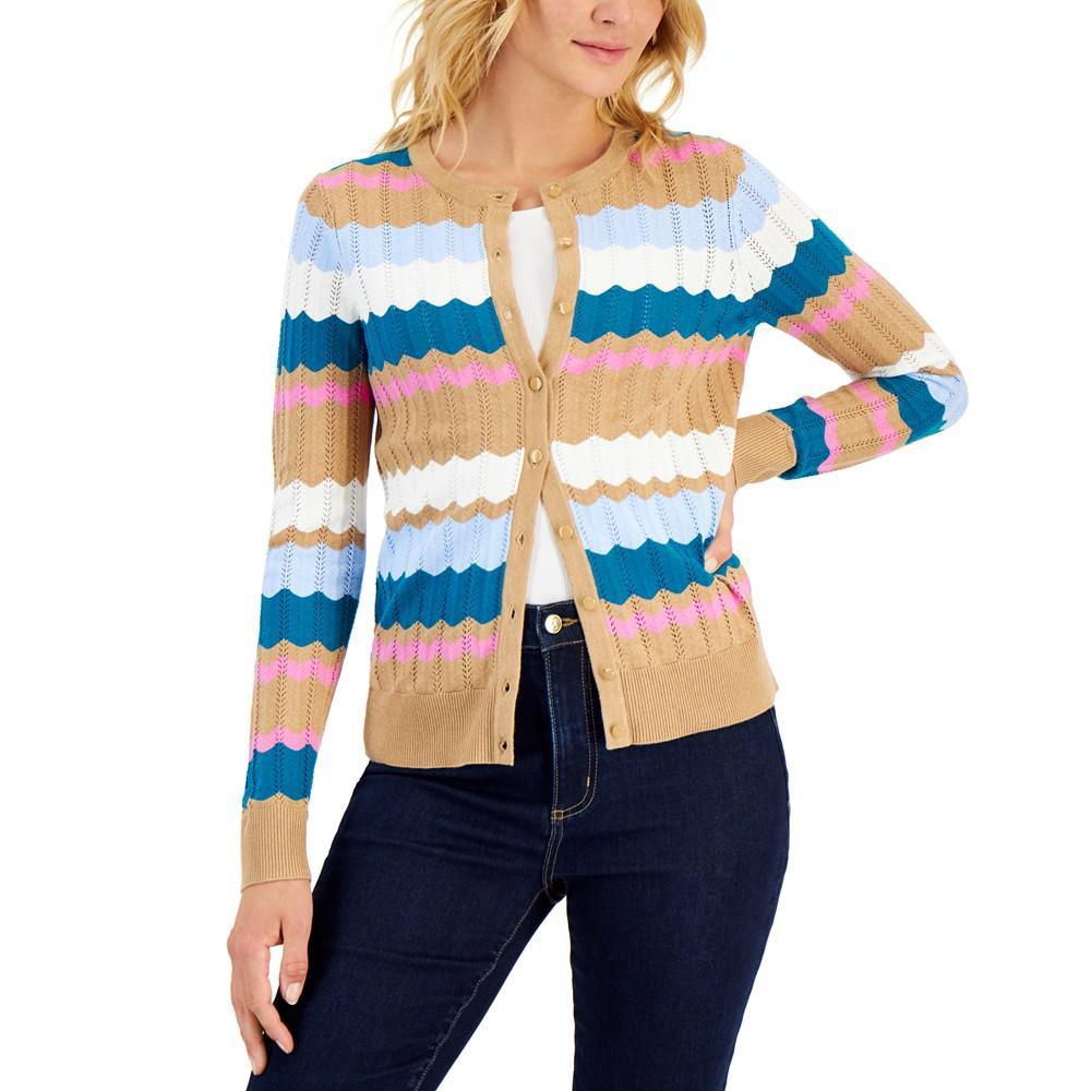 商品Charter Club|Women's Chevron Stripe Cardigan, Created for Macy's,价格¥224,第3张图片详细描述