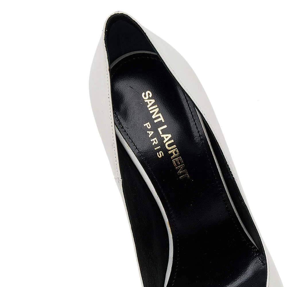 Saint Laurent White Leather Pointed Toe Pumps Size 36 商品