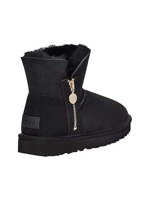 商品UGG|UGG黑色侧面拉链款雪地靴,价格¥1179,第5张图片详细描述