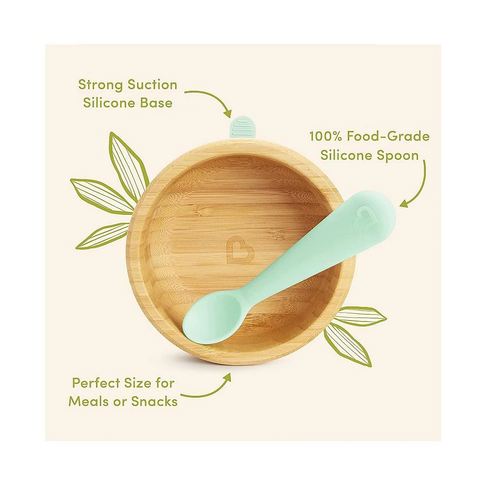 商品Munchkin|Bamboo Stay Put Suction Bowl and Silicone Spoon,价格¥206,第2张图片详细描述