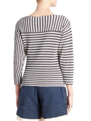 Mariniere Striped Knit Pullover Top商品第2张图片规格展示