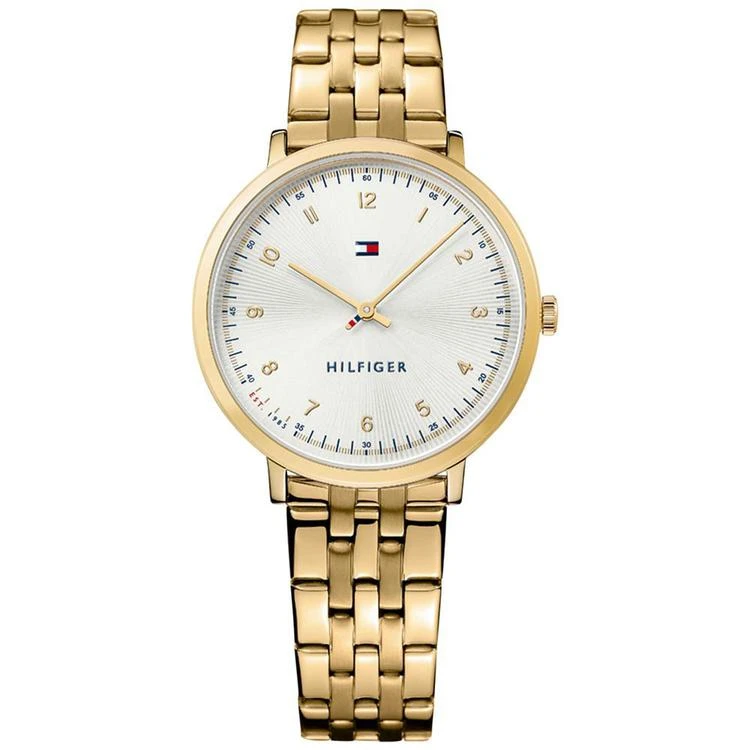 商品Tommy Hilfiger|Women's Casual Sport Gold-Tone Stainless Steel Bracelet Watch 35mm 1781761,价格¥694,第1张图片