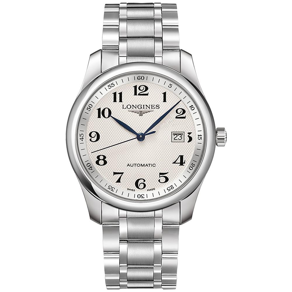Men's Swiss Automatic Silver-Tone Stainless Steel Bracelet Watch 40mm商品第1张图片规格展示