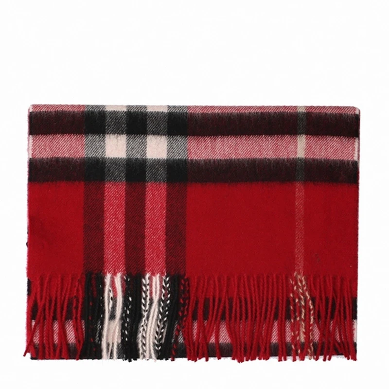 Burberry 巴宝莉 女士红色格纹羊绒围巾 3993742-红色 商品