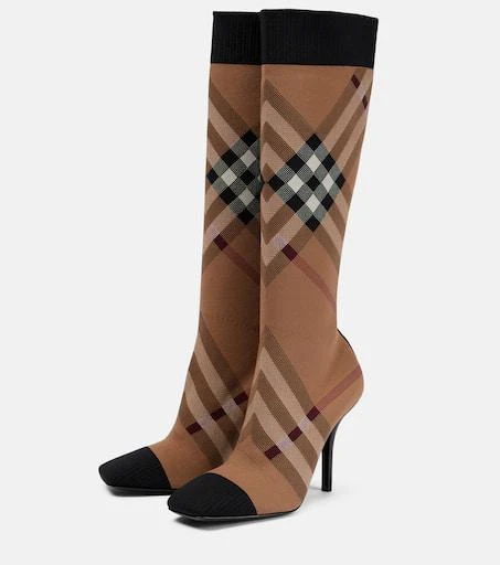 商品Burberry|Vintage Check 105 sock boots,价格¥6329,第5张图片详细描述