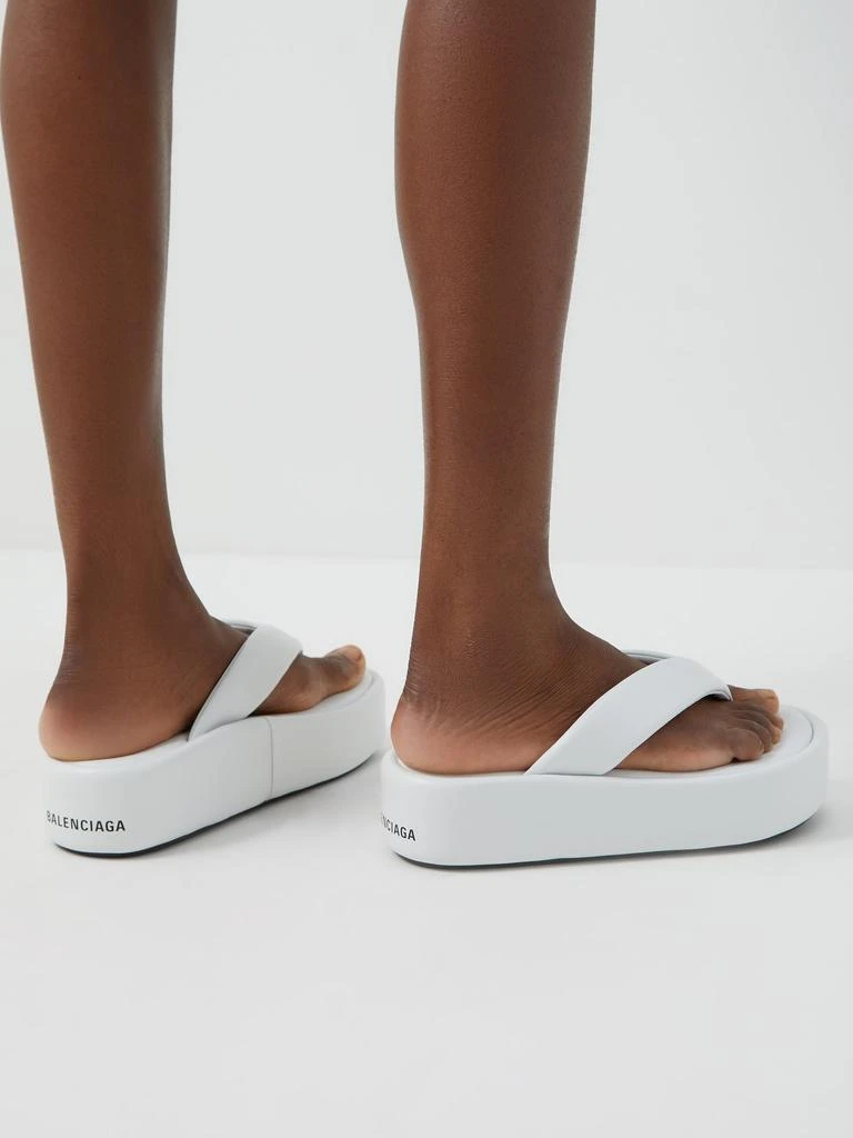 商品Balenciaga|Rise padded-leather flatform flip flops,价格¥2750,第2张图片详细描述
