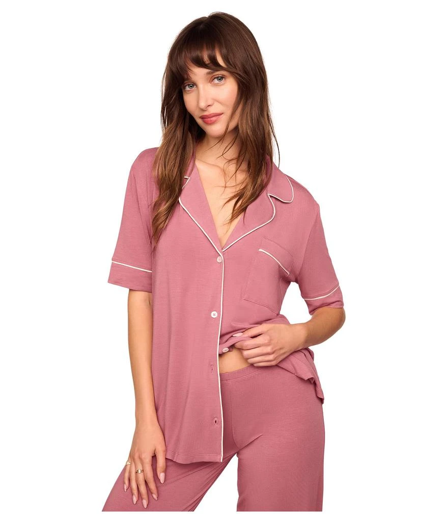 商品Eberjey|Gisele Short Sleeve Pant PJ Set,价格¥879,第3张图片详细描述