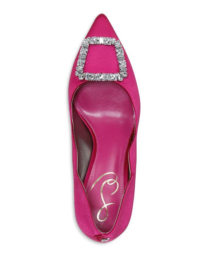 商品Sam Edelman|Women's Harriett Scalloped Satin Embellished Pumps,价格¥715,第3张图片详细描述
