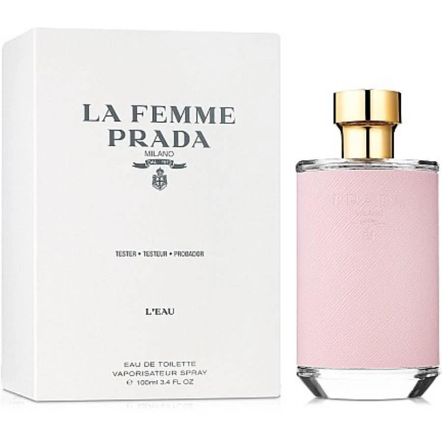 商品Prada|Ladies La Femme L'Eau EDT Spray 3.4 oz (Tester) Fragrances 8435137765188,价格¥373,第1张图片