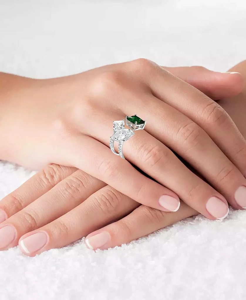 商品Macy's|Cubic Zirconia in Sterling Silver and 14K Gold Over Sterling Silver Multishape Fashion Ring,价格¥248,第2张图片详细描述