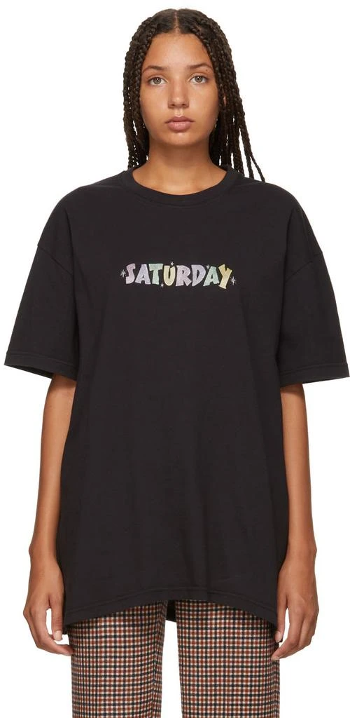 商品Vetements|Black 'Saturday' Weekday T-Shirt,价格¥702,第1张图片