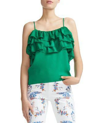 商品Maje|Lovant Tiered Ruffled  荷叶边背心,价格¥668,第1张图片