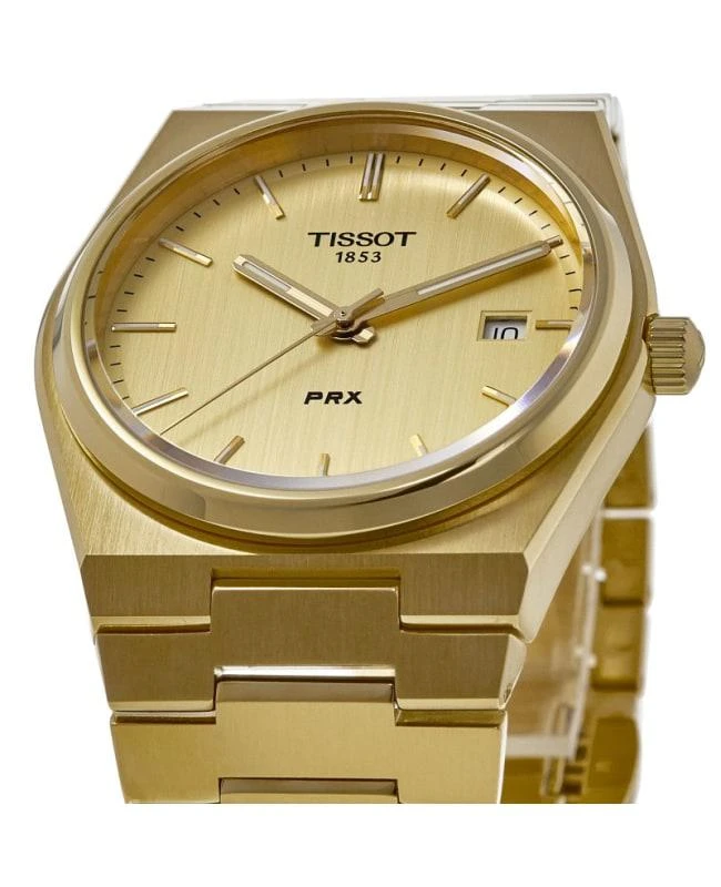 商品Tissot|Tissot PRX Quartz Champagne Dial Yellow Gold PVD Steel Men's Watch T137.410.33.021.00,价格¥3342,第2张图片详细描述