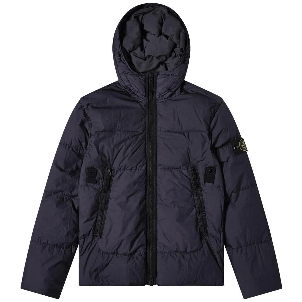 商品Stone Island|Stone Island Garment Dyed Crinkle Reps Hooded Down Jacket,价格¥5250,第1张图片