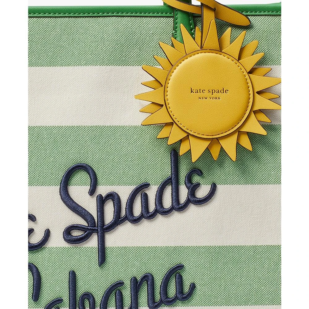 商品Kate Spade|Market Cabana Canvas Medium Tote,价格¥856,第2张图片详细描述