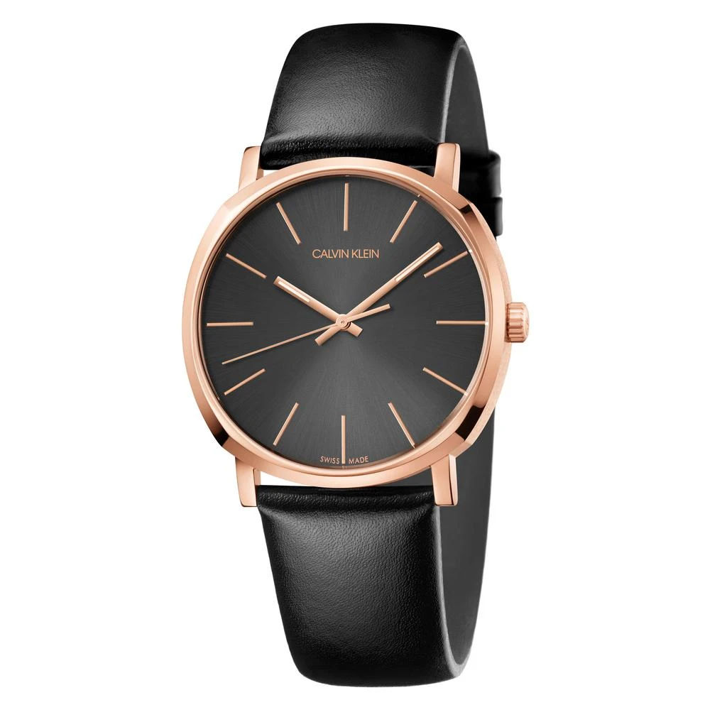 商品Calvin Klein|Calvin Klein Men's K8Q316C3 Posh 40mm Grey Dial Leather Watch,价格¥359,第1张图片