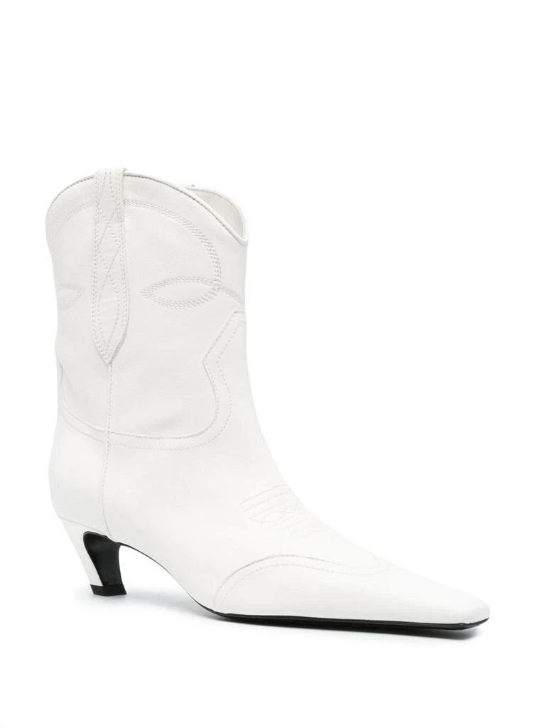 商品Khaite|KHAITE Dallas texan leather ankle boots,价格¥5368,第5张图片详细描述