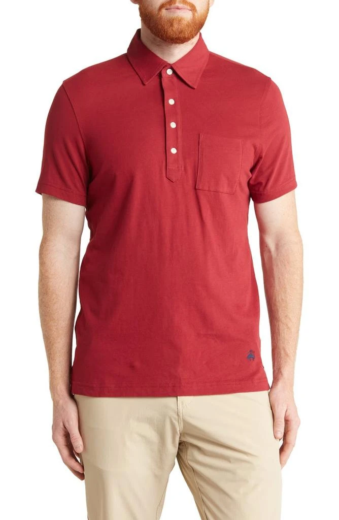 商品Brooks Brothers|Jersey Solid Short Sleeve Pocket Polo,价格¥180,第1张图片