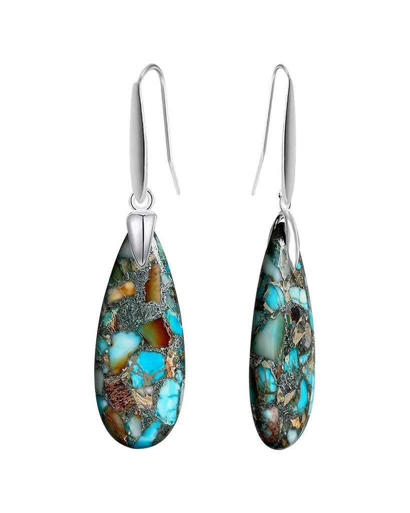 商品Liv Oliver|Liv Oliver Silver Plated 35.75 ct. tw. Turquoise Earrings,价格¥1027,第1张图片