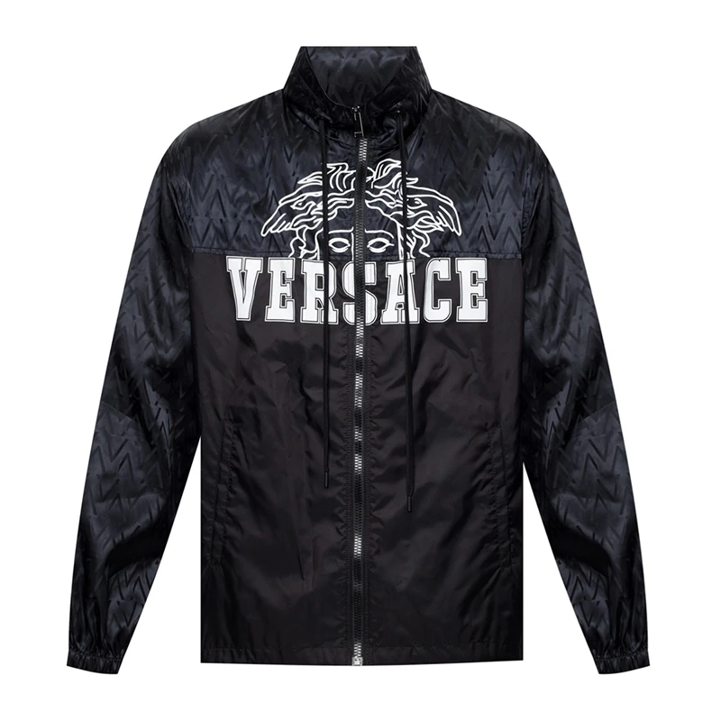 商品[国内直发] Versace|VERSACE 男士黑色尼龙夹克 A84360-A232567-A4008,价格¥6672,第1张图片