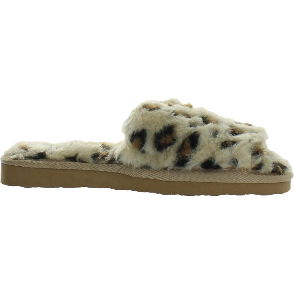 商品Minnetonka|Minnetonka Womens Lolo Animal Print Faux Fur Slide Slippers,价格¥84,第3张图片详细描述