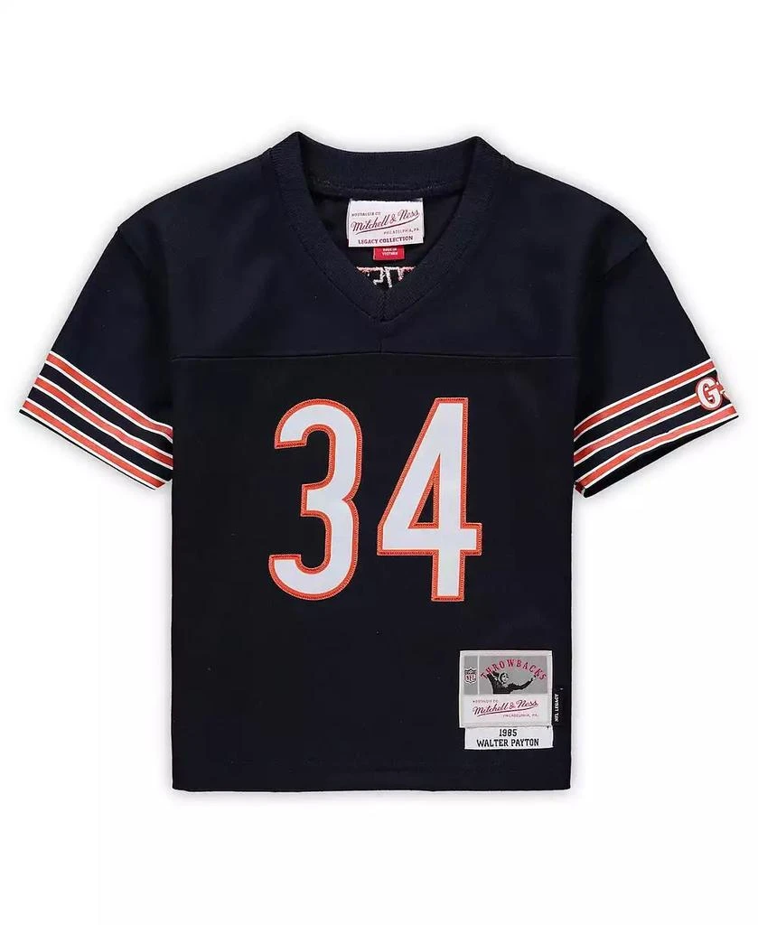 商品Mitchell & Ness|Toddler Boys and Girls Walter Payton Navy Chicago Bears 1985 Retired Legacy Jersey,价格¥459,第3张图片详细描述