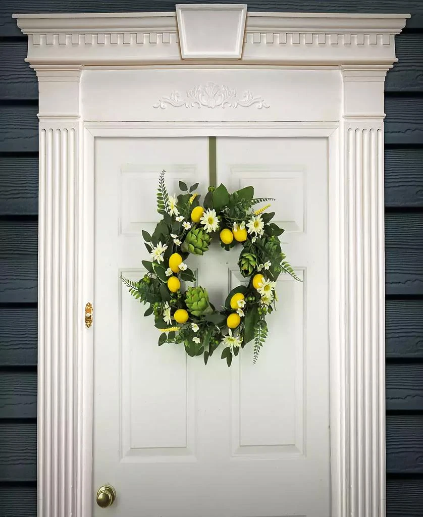 商品National Tree Company|22 Daisy, Artichoke and Lemon Wreath,价格¥617,第4张图片详细描述
