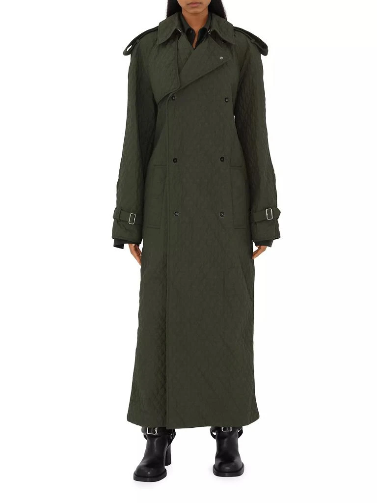 商品Burberry|Quilted Double-Breasted Trench Coat,价格¥17607,第3张图片详细描述