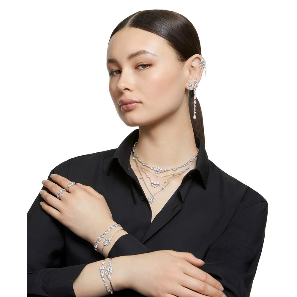 Silver-Tone Gema Crystal Bangle Bracelet商品第5张图片规格展示