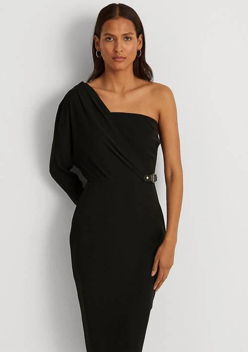商品Ralph Lauren|Ralph Lauren One Shoulder Georgette Cocktail Dress,价格¥721,第3张图片详细描述