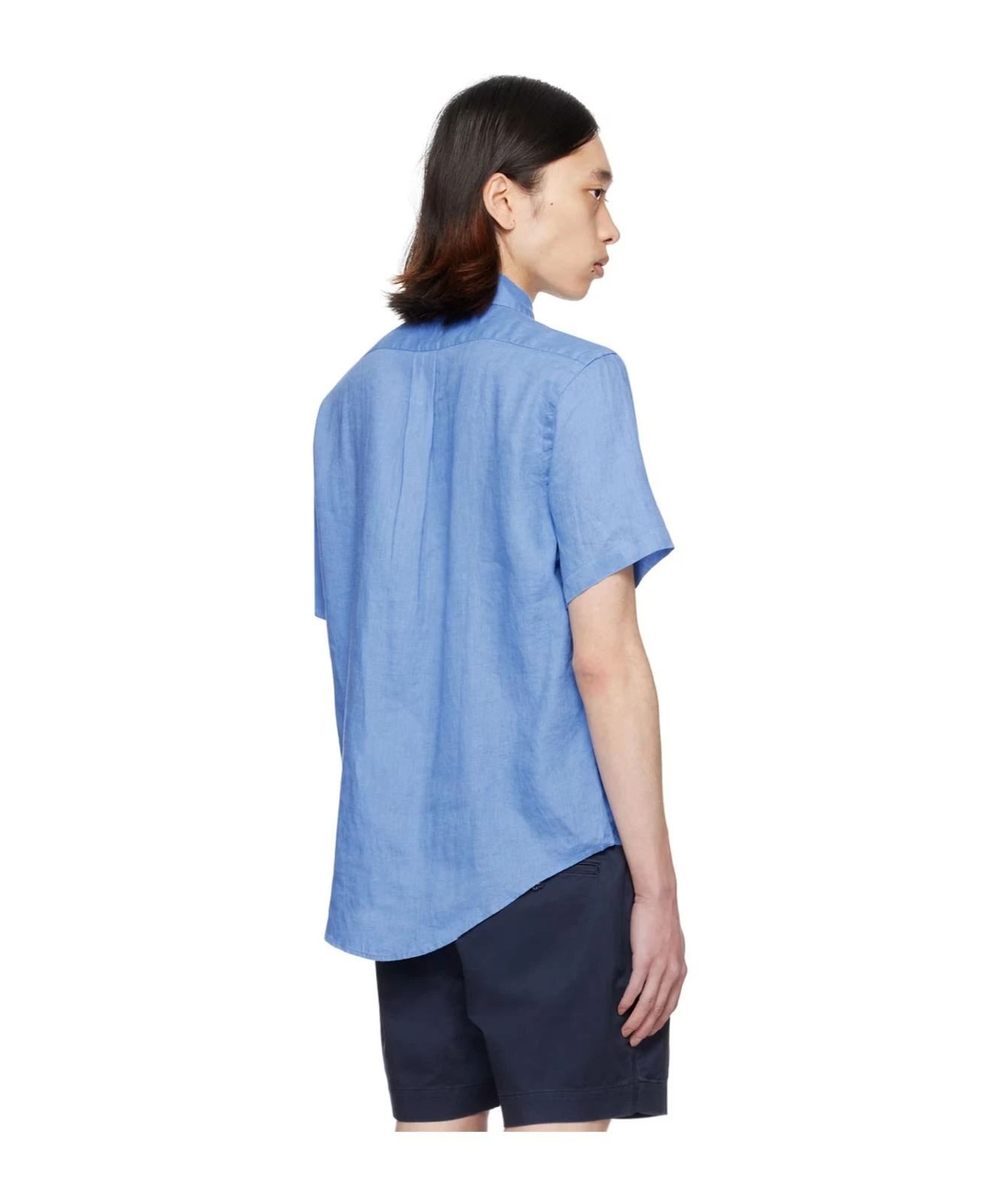 商品【商品预售7天】 Ralph Lauren|Ralph Lauren 男士衬衫 710791757021 蓝色,价格¥1124,第3张图片详细描述