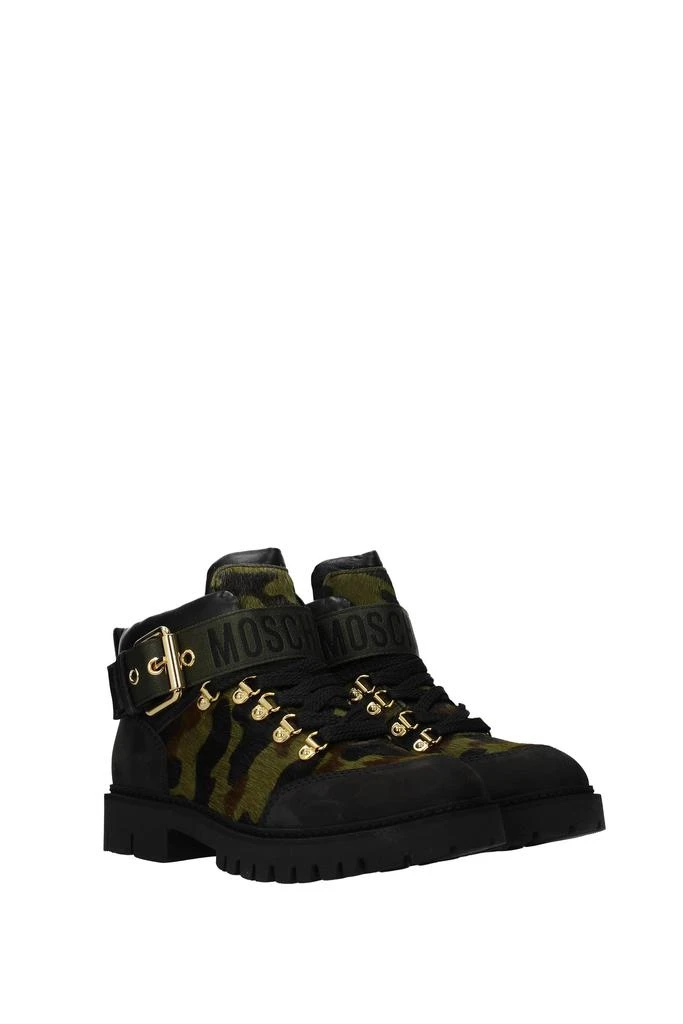 商品Moschino|Ankle boots Pony Skin Black Military Green,价格¥2126,第2张图片详细描述