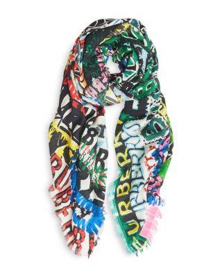 商品Burberry|Tag Print Scarf,价格¥5150,第2张图片详细描述