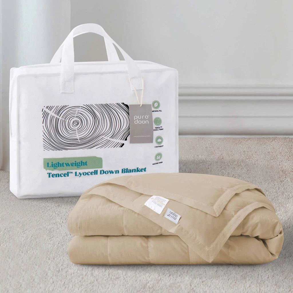 商品Puredown|TENCEL Lyocell Lightweight Cooling Down Bed Blanket Comforter, King or Queen Size Quilt,价格¥920,第4张图片详细描述