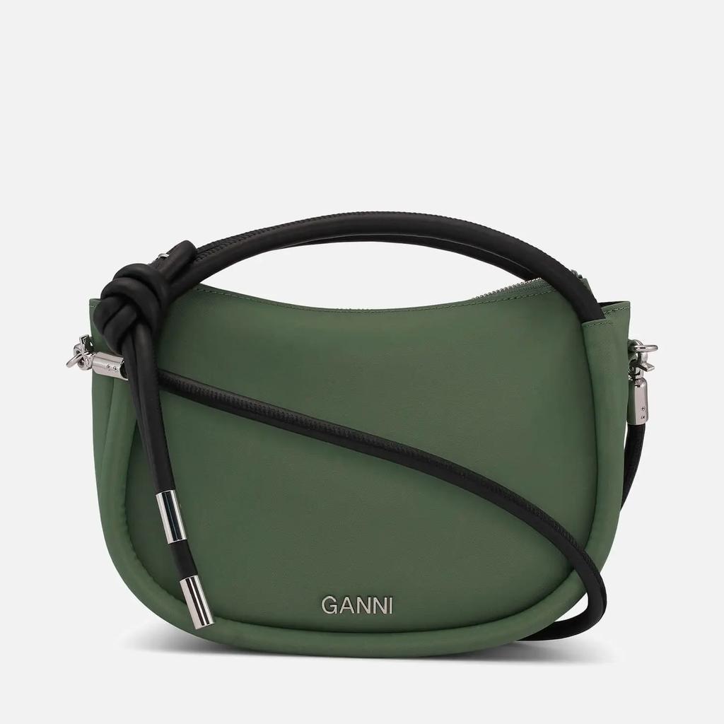 商品Ganni|Ganni Mini Knot Leather-Trimmed Recycled Shell Bag,价格¥1553,第1张图片
