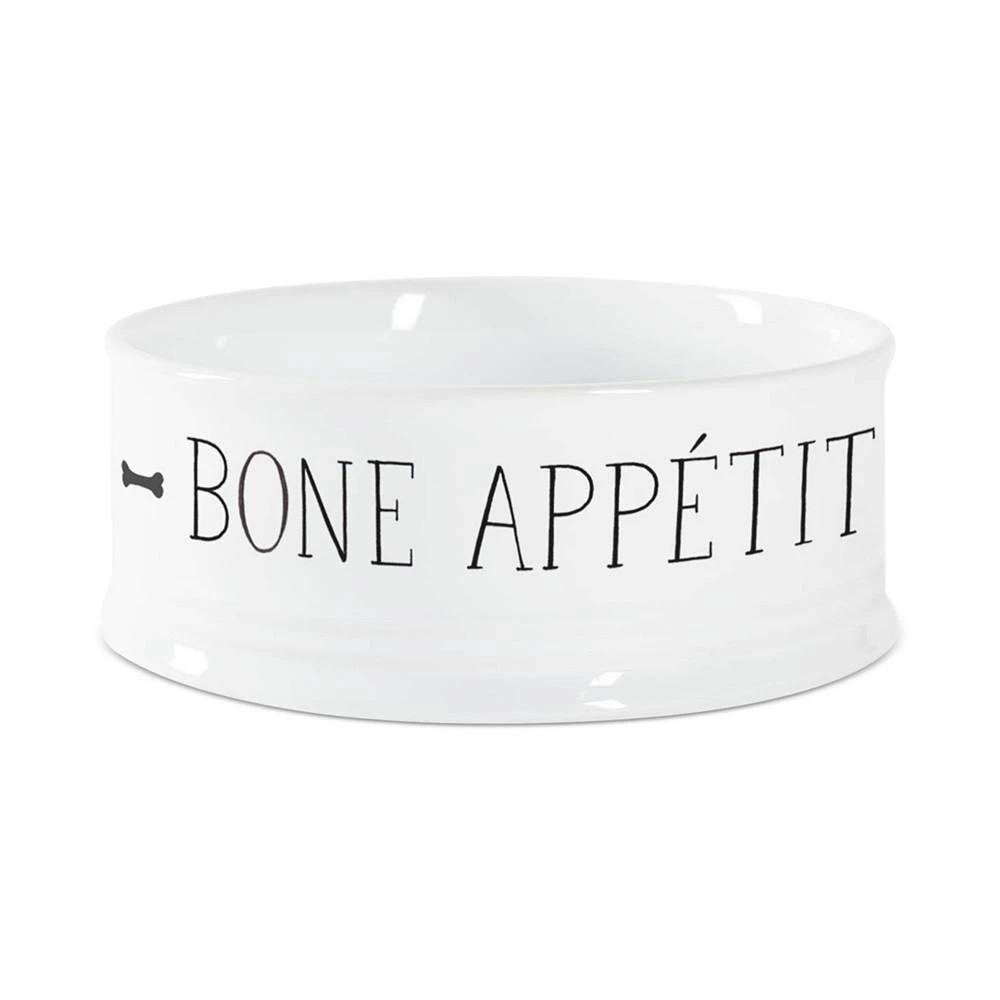 商品Fringe Studio|Fringe Medium Stoneware Bone Appetit Pet Bowl,价格¥34,第2张图片详细描述