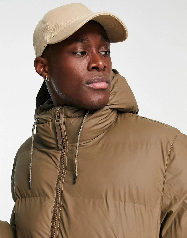 商品RAINS|Rains 15060 waterproof short puffer coat in brown,价格¥1754,第3张图片详细描述