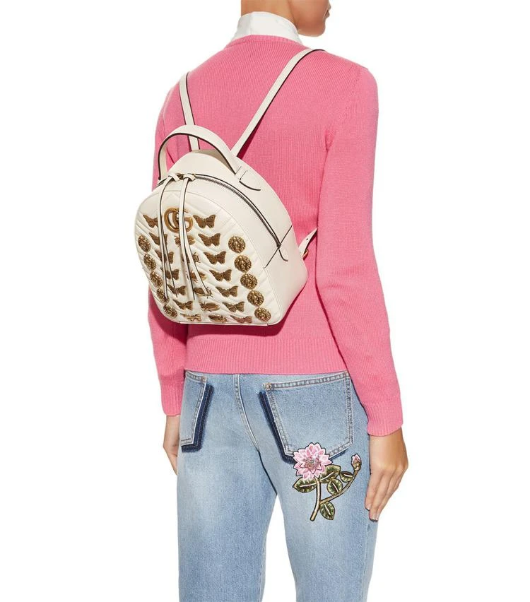 商品Gucci|Marmont Bug Chevron Backpack,价格¥18334,第2张图片详细描述
