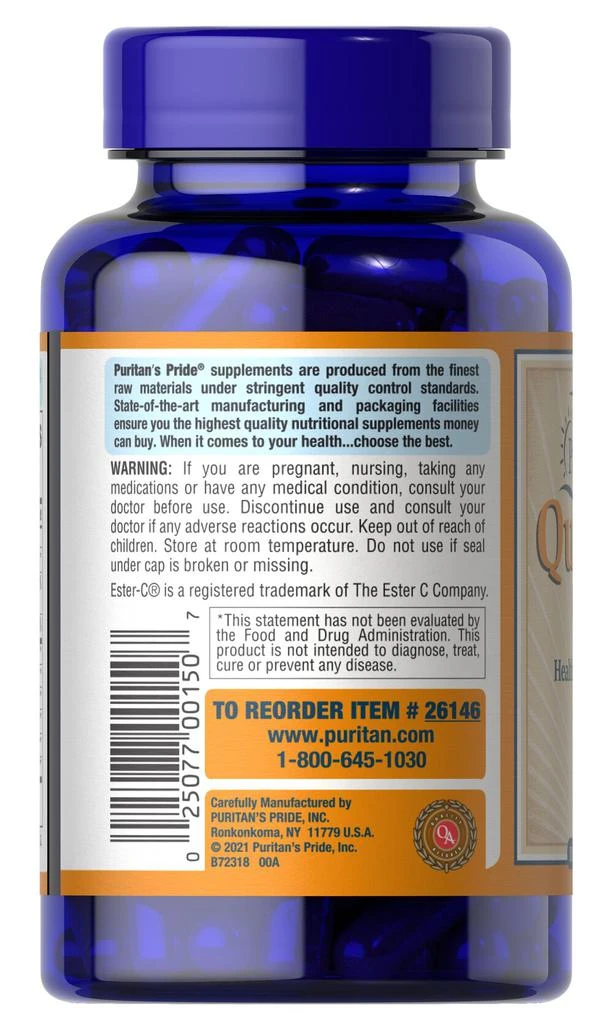 商品Puritan's Pride|Top Sellers: Quercetin Complex with Vitamin C,价格¥367-¥733,第4张图片详细描述