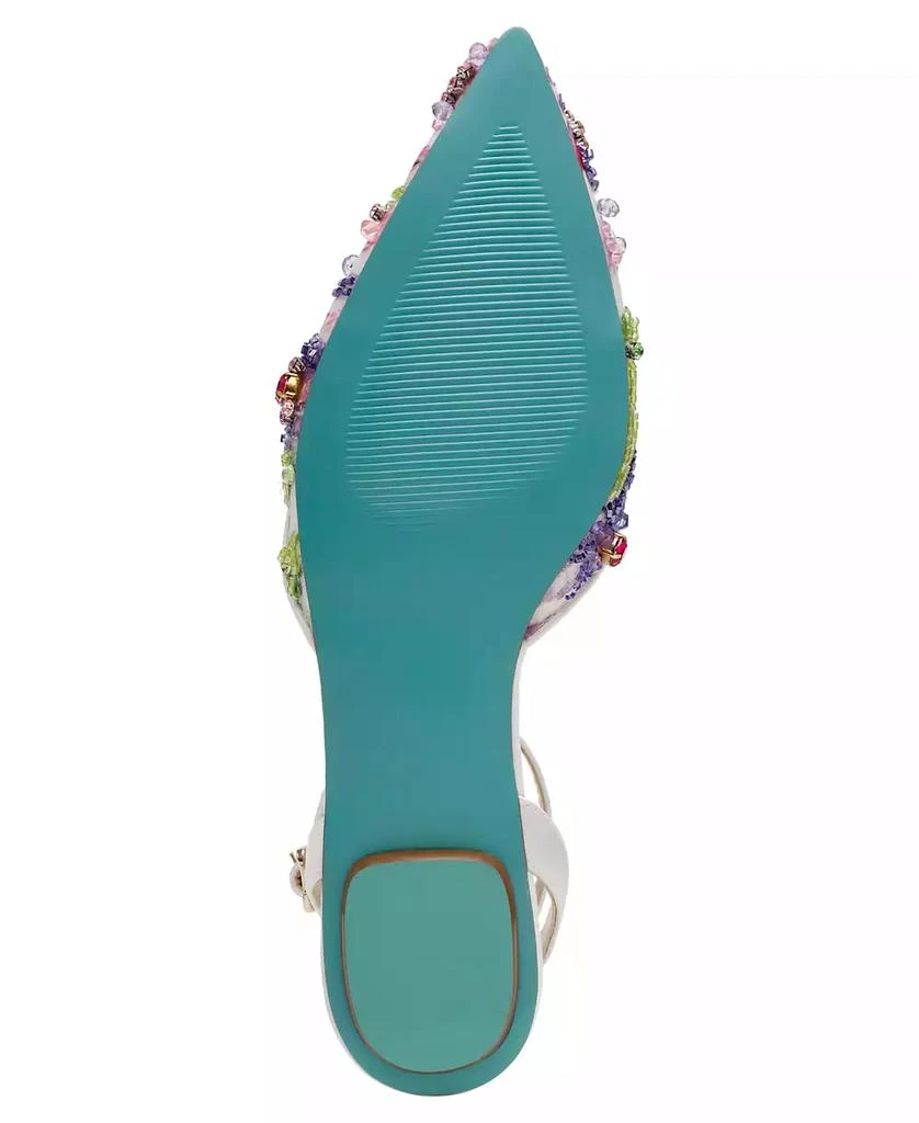 商品Betsey Johnson|Women's Garbo Jeweled Mesh Flats,价格¥616,第5张图片详细描述