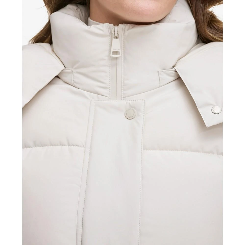 商品Calvin Klein|Women's Hooded Stand-Collar Puffer Coat,价格¥763,第4张图片详细描述