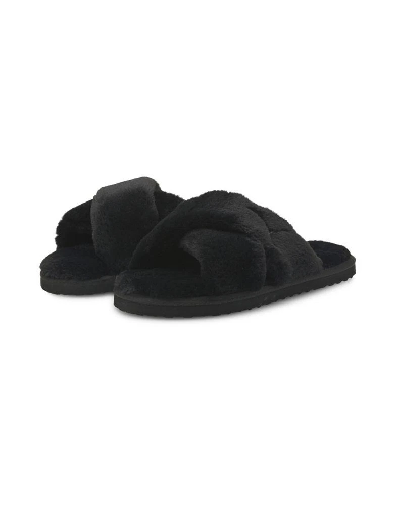 商品Puma|Puma fluff slippers in black,价格¥252,第1张图片