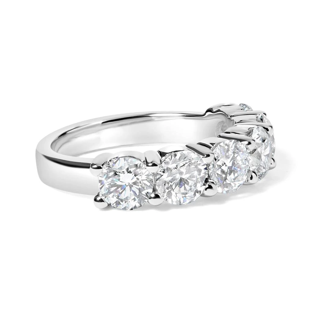 商品Haus of Brilliance|14K White Gold 3.0 Cttw Lab-Grown Diamond Shared Prong Set 6 Stone Band Ring,价格¥24083,第3张图片详细描述