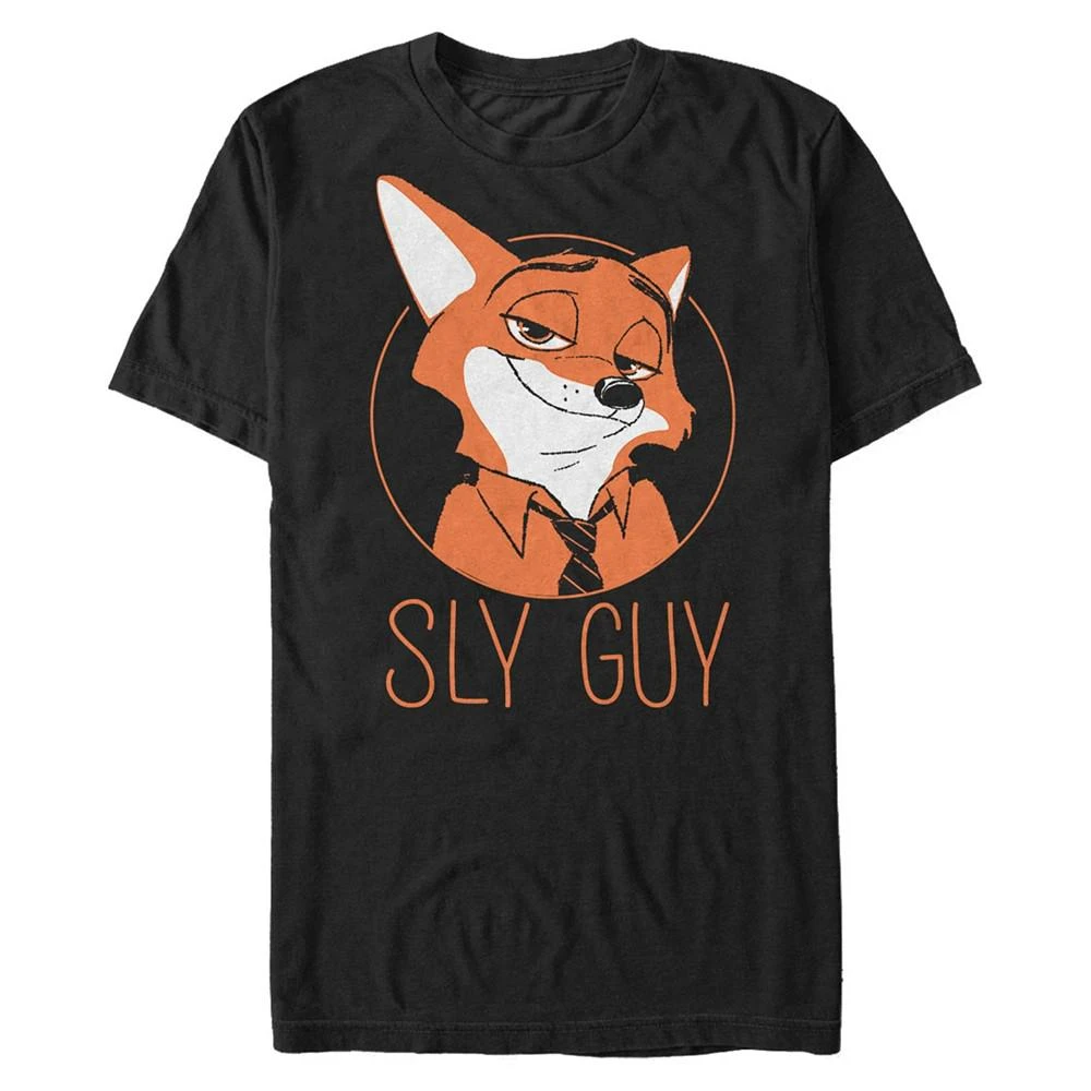 商品Disney|Disney Men's Zootopia Nick Wilde Sly Guy Fox, Short Sleeve T-Shirt,价格¥185,第1张图片