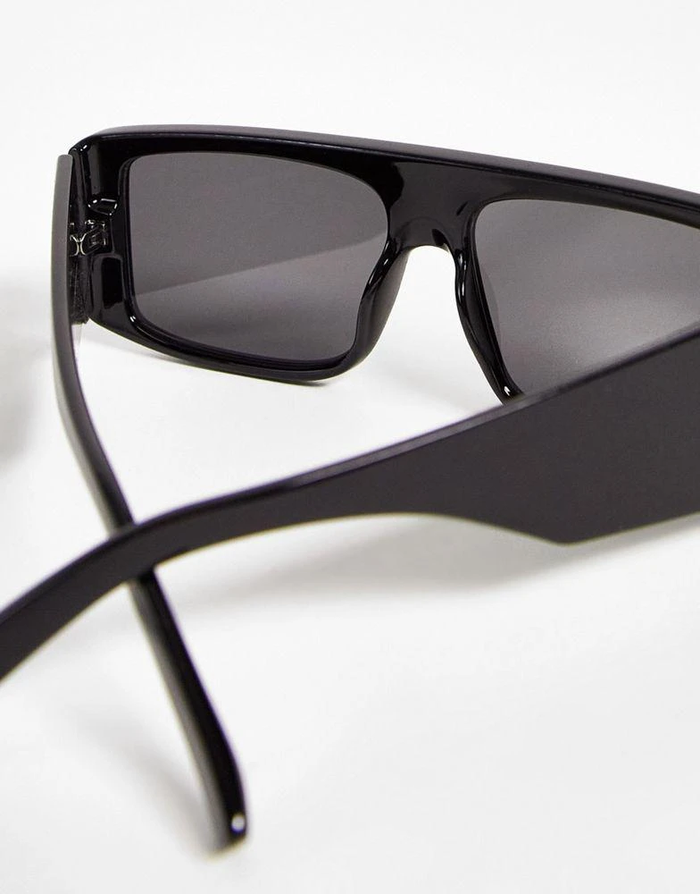 商品ASOS|ASOS DESIGN square visor sunglasses with wide temple,价格¥53,第3张图片详细描述