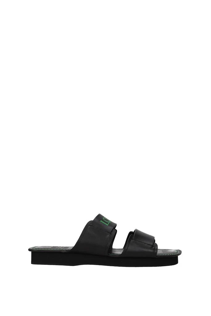 商品Loewe|Slippers and clogs Leather Black,价格¥1678,第1张图片