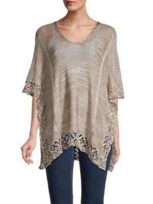 商品Democracy|Side-Slit Crochet Top,价格¥198,第1张图片